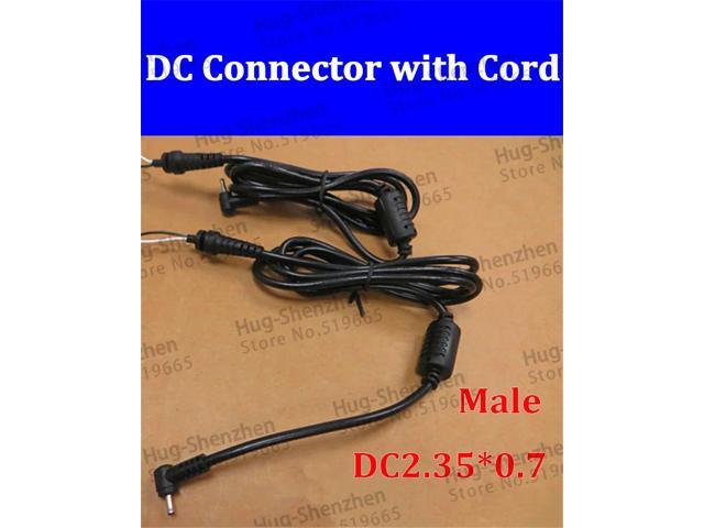 1.2m DC 2.35 x 0.7 2.35*0.7mm Power Supply Plug Connector With Cord / Cable For ASUS EEE PC Netbook Adapter 10pcs/lot