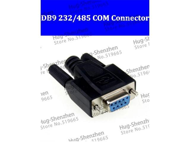 2pcs DB9 Pin Serial Female Plug Black Shell Plastic VGA COM connector 232/485