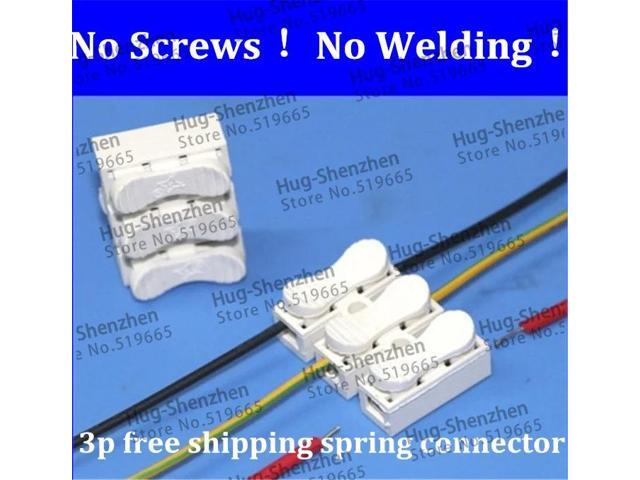50pcs LED lights 3P for led strip spring connector, wireless, no screws monochrome LED lights
