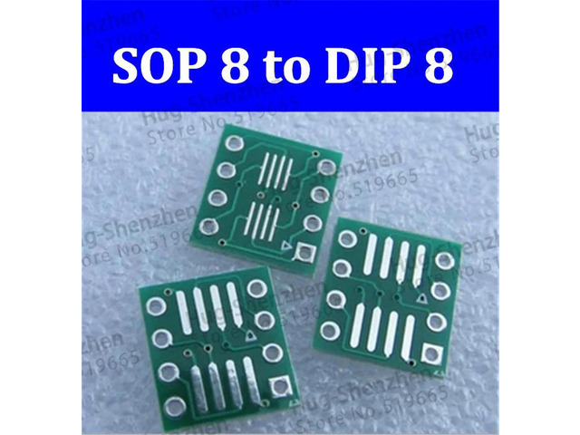 10pcs SOP8 TSSOP8 to DIP8 Interposer Moudle PCB Board Adapter Plate