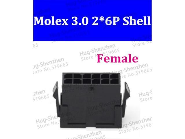 3.0MM Connector-12P 2*6P 3.0MM plastic shell connector pin alternative MOLEX 43025 200pcs/lot