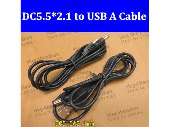 10pcs/lot audio fan power cable USB A male to DC5.5*2.1 power cable