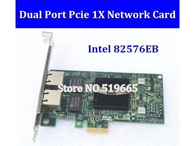 Dual port PCI-e 1X Network card 1000 Mbps for Intel 82576EB E1G42ET Gigabit Server Adapter
