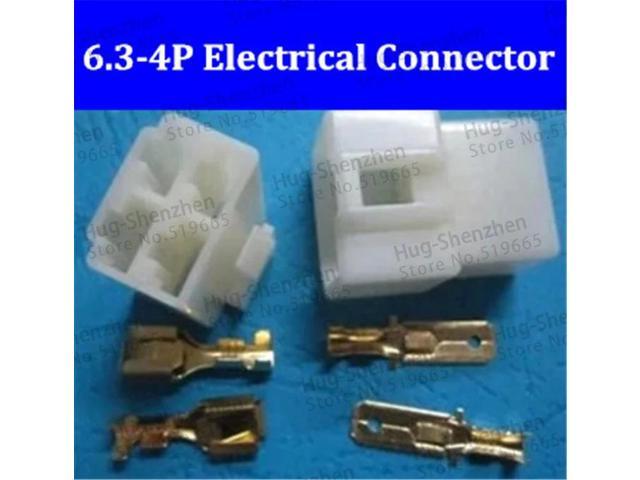 4pin 4-Pin 2*2PIN 6.3mm auto connectors male and female socket shell and plug termianls for car and motorcycle