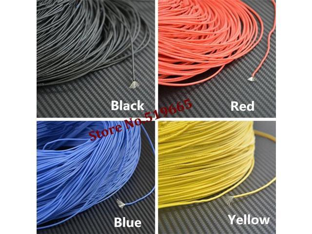 24AWG Red/Black/Yellow/Blue color Silicon Wire Soft Cable wire for led driver led strip,USB,fan,audio,signal canble -100M/lot