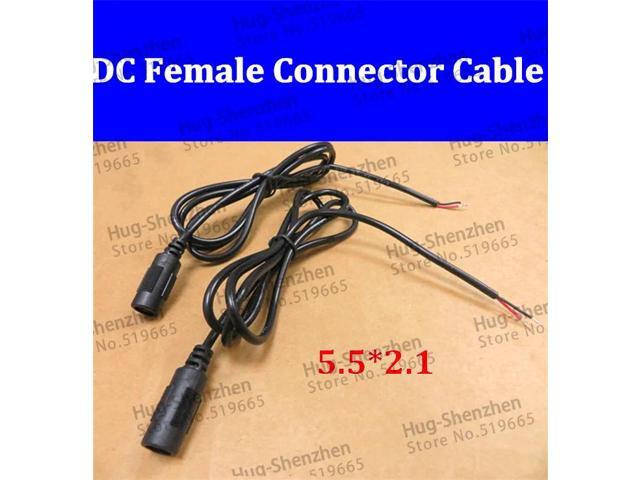 DC power female connector power cord cable size 5.5*2.1 Power female Plug Connector for Monitoring,led light-10pcs
