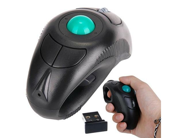 Portable 2.4G Ergonomic Trackball Handheld Finger USB Mouse Wireless Optical Travel DPI Mice for PC Laptop Mac Left and Right Handed