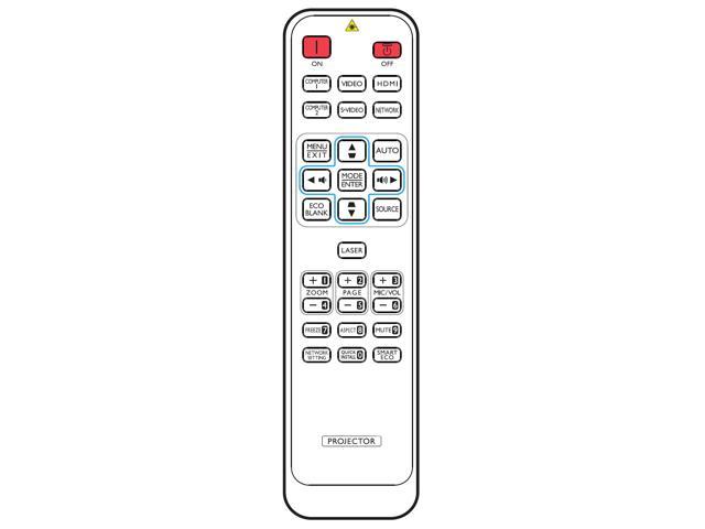 Leankle Remote Control 5J.J6R06.001 for BenQ Projectors MP780ST, MP780ST+, MW721, MW767, MW820ST, MW853UST, MW853UST+, MW860USTi, MX717, MX720.