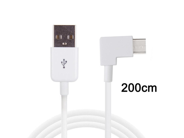 CYDZ 2m Right Angled USB 3.1 Type C USB-C to USB 2.0 Cable for Tablet & Mobile Phone White