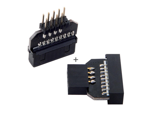 1set Reversible USB 2.0 9Pin Housing to Motherboard USB 3.0 20pin Header Female Adapter