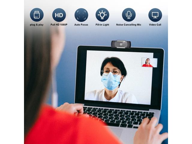 Autofocus Webcam,1080P Full HD Webcam with USB Plug, W920C Computer Laptop Camera for Conference and Video Call, Pro Stream Webcam with Plug and...