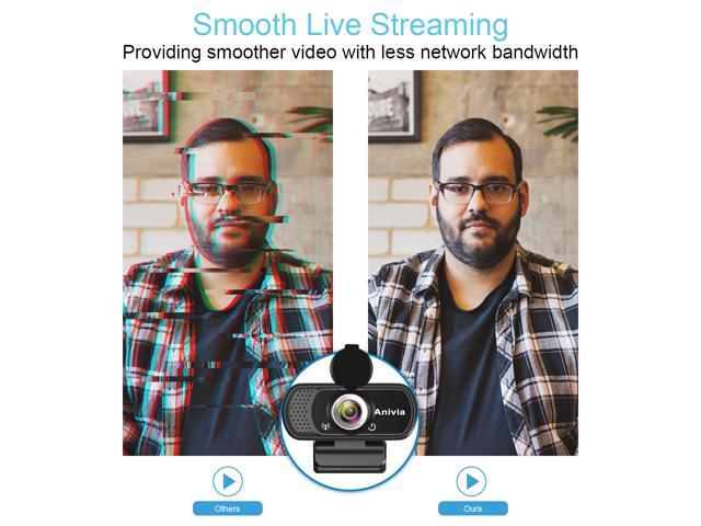 W5 HD 1080P Webcam with USB Plug- Computer Camera for Video Calling and Recording, 1080p Streaming Camera, Desktop or Laptop Webcam