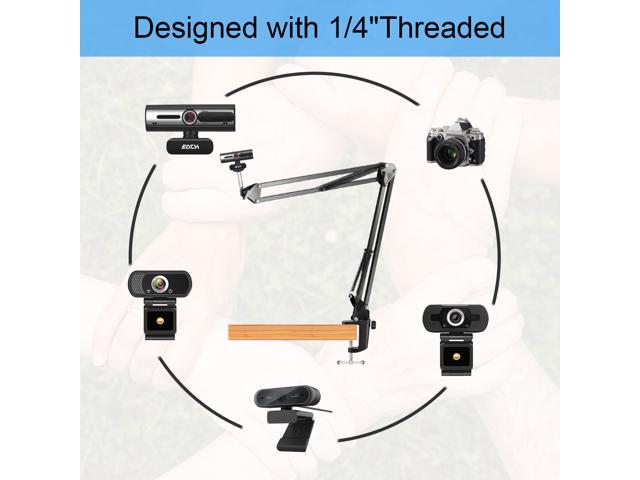 Anivia Webcam Stand,Desk Mount Camera Arm Clamp Stand,Webcam Clamp Mount Suspension Scissor Tripod Stand Holder Camera arm for Webcam W8 W5 C922...