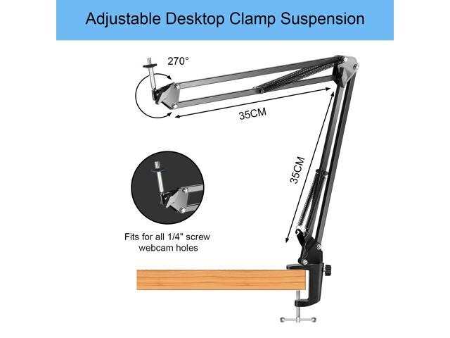Anivia Webcam Stand,Desk Mount Camera Arm Clamp Stand,Webcam Clamp Mount Suspension Scissor Tripod Stand Holder Camera arm for Webcam W8 W5 C922...