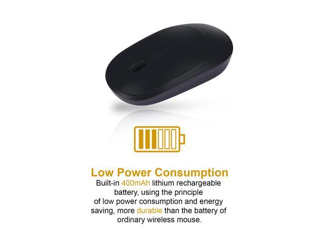 Anivia Rechargeable Wireless Mouse 2.4G Slim Silent Mouse Portable Computer Mice with USB Receiver, Portable Ultra-Thin Noiseless Mouse for...