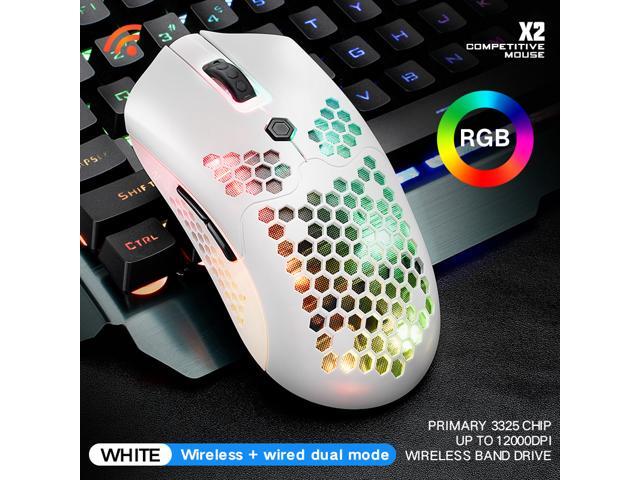 X2 E-sport Wireless Mouse RGB Dual Mode Gaming Mechanical Macro Computer Notebook Mouse With Lightweight Honeycomb Shell Ultralight
