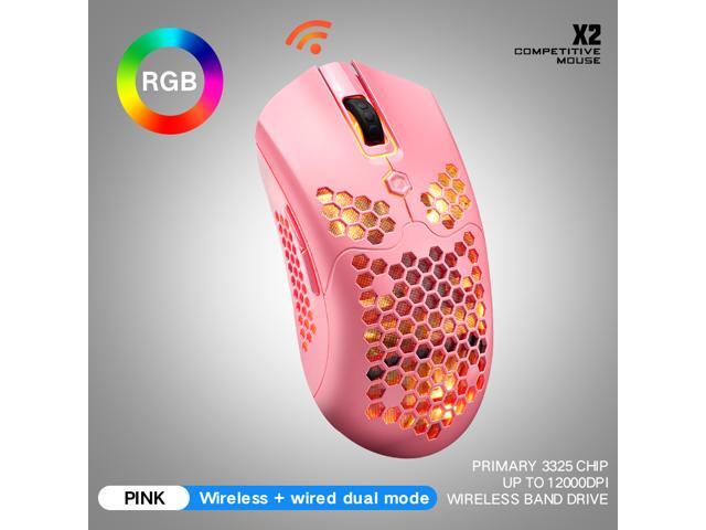 X2 E-sport Wireless Mouse RGB Dual Mode Gaming Mechanical Macro Computer Notebook Mouse With Lightweight Honeycomb Shell Ultralight