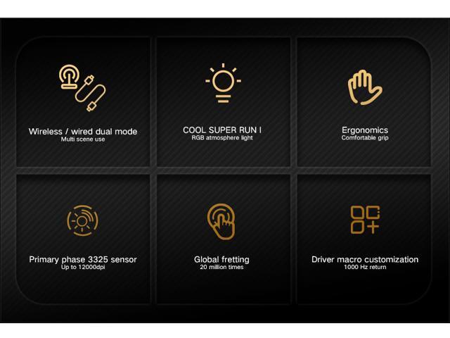 X2 E-sport Wireless Mouse RGB Dual Mode Gaming Mechanical Macro Computer Notebook Mouse With Lightweight Honeycomb Shell Ultralight