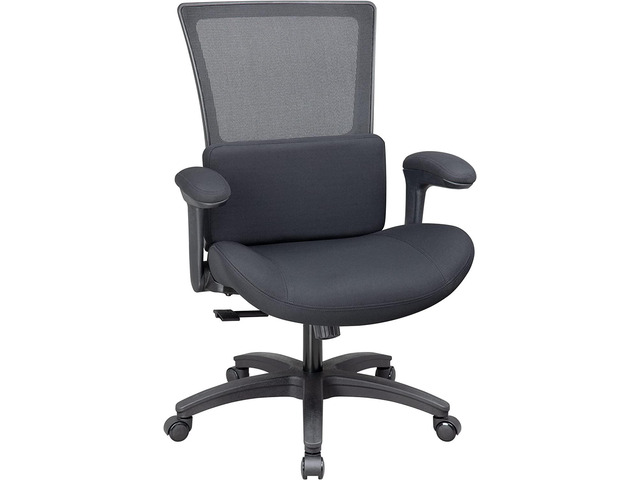 BOLISS Big and Tall 400lbs Office Chair Ergonomic Office Computer Desk Chairs with Lumbar Supprot and Soft Cushion Flip Arms-Black