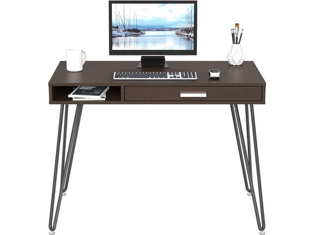 SHW Home Office Computer Hairpin Leg Desk with Drawer