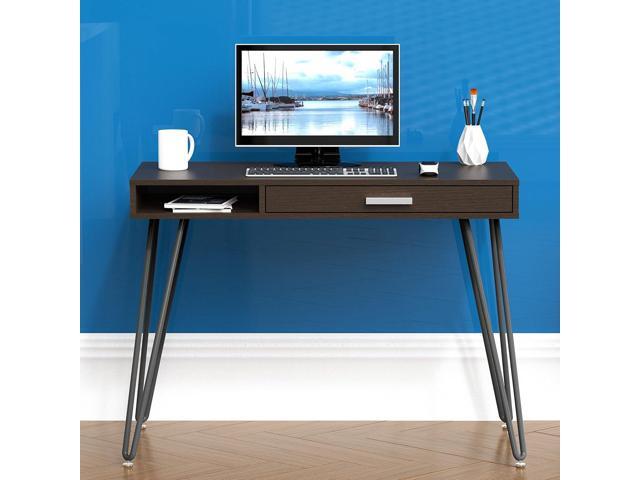SHW Home Office Computer Hairpin Leg Desk with Drawer