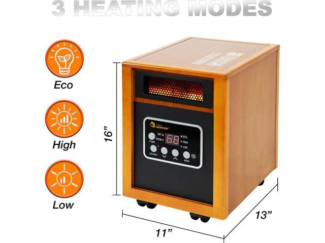 Dr Infrared Heater Portable Space Heater, Original, 1500-Watt, Cherry (Pack of 1)