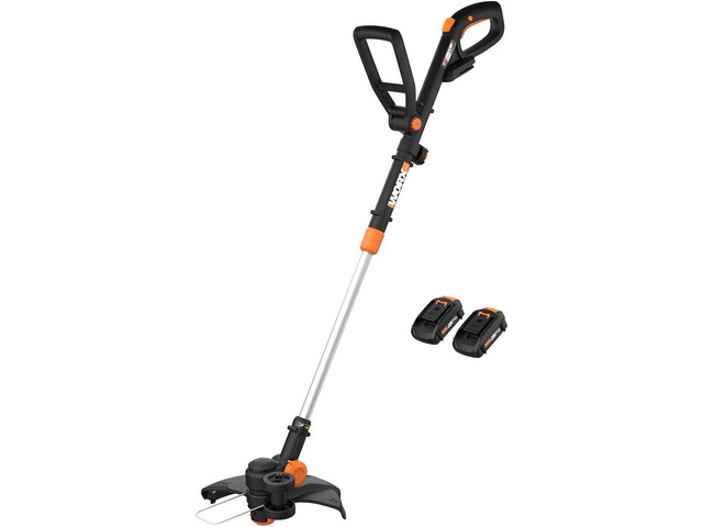 WORX 20V 12' 3-in-1 Cordless String Trimmer/Lawn Edger/Mini Mower, WG170 Command Feed, Works for Small & Medium Lawns, 2 x 2.0Ah Batteries &...