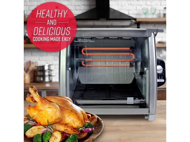 Ronco Modern Rotisserie Oven, Large Capacity (12lbs) Countertop Oven, Multi-Purpose Basket for Versatile Cooking, Easy-to-Use Controls
