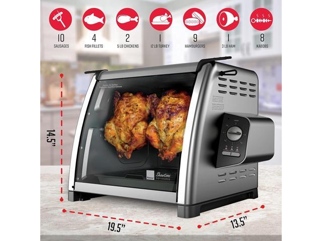 Ronco Modern Rotisserie Oven, Large Capacity (12lbs) Countertop Oven, Multi-Purpose Basket for Versatile Cooking, Easy-to-Use Controls