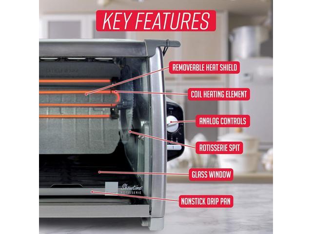 Ronco Modern Rotisserie Oven, Large Capacity (12lbs) Countertop Oven, Multi-Purpose Basket for Versatile Cooking, Easy-to-Use Controls