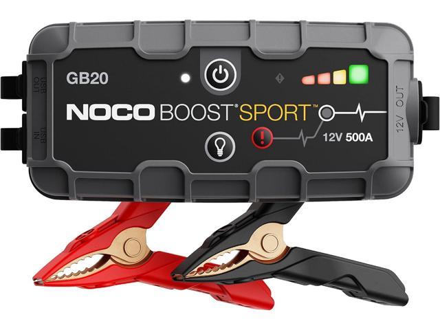 NOCO Boost GB20: 500A UltraSafe Jump Starter 12V Lithium Battery Booster Pack, Portable Jump Box, Power Bank & Jumper Cables - for 4.0L Gas Engines