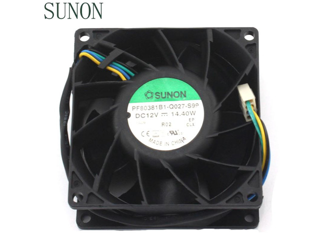 For Sunon PF80381B1-Q027-S99 DC12V 14.40W 8038 80*80*38mm powerful axial pwm cooling fan