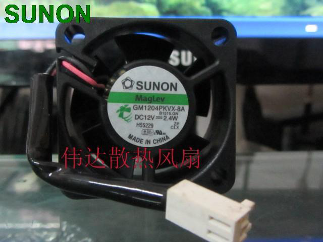 For Sunon 4020 GM1204PKVX-8A 12V 2.4W 2Wire Server Cooling Fan