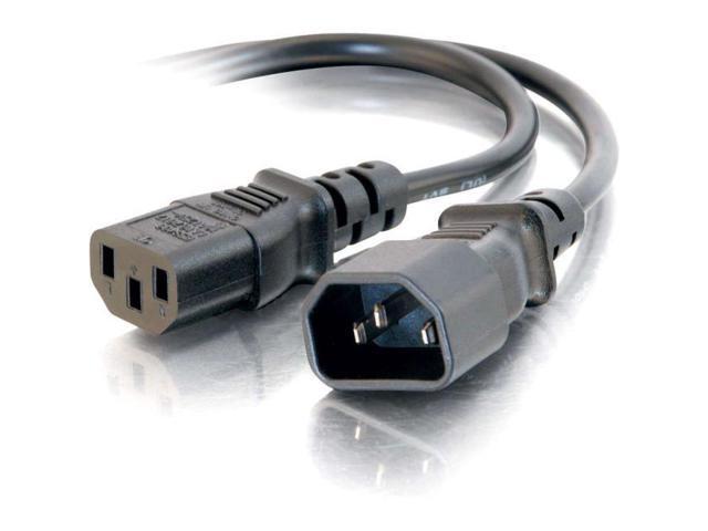 C2G 29934 8ft (2.4m) 16 AWG 250 Volt Computer Power Extension Cord (IEC320C14 to IEC320C13) (TAA Compliant)