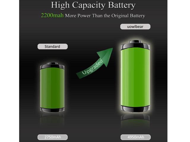 uowlbear Battery for iPhone 6s Plus, 4950mAh Replacement Battery for iPhone A1634 A1687 A1699 with Complete Replacement Kits, Two Set Adhesive...
