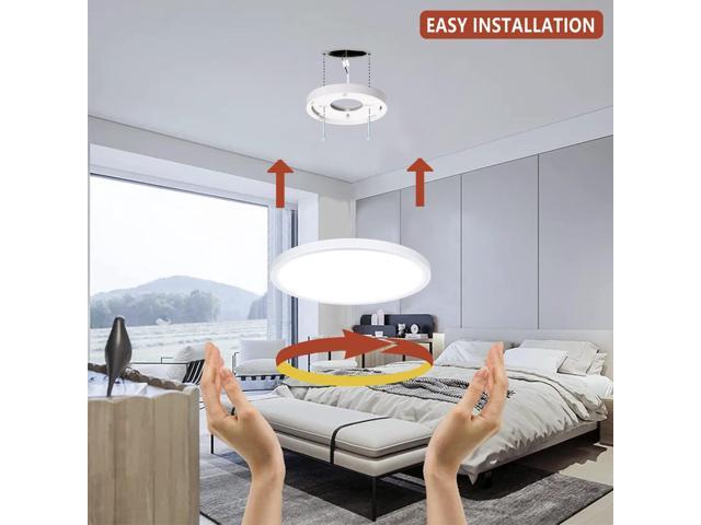 Flush Mount LED Ceiling Light Fixture, 5000K Neutral White, 9 Inch 24W Ceiling Light,Ultra Slim Flush Mount Round Ceiling Lamp for Kitchen,...