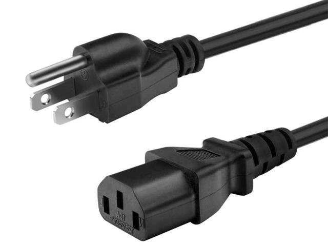 uowlbear 1.8M Power Cord, 3 Prong Power Cable for Computer, Printer, Power AC Adapter, LCD TV, PC Monitor, Rice Cooker, Play Station and HP 200W.