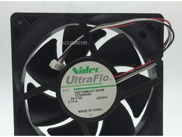 Para U92T24MUA7-58J56 127K60620 NIDEC 9225 24V 0.14A VENTILADOR DE 3 cables