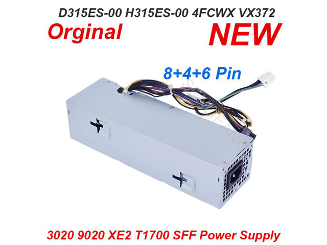 Nueva PSU para Dell OptiPlex 3020 9020 XE2 T1700 SFF 315W fuente de alimentación D315ES001L H315ES-00 4FCWX 04FCWX