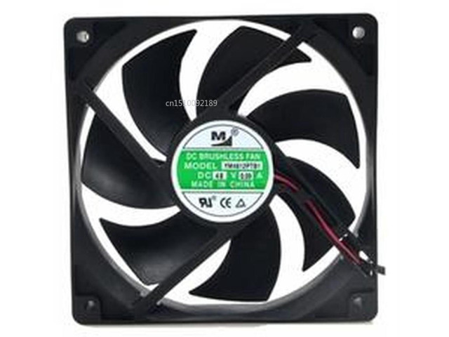 Para YM4812PTB1 ventilador de refrigeración de doble rodamiento de bolas CC 48V 4,32 W 0.09A 12025 12cm 120*120*25mm 2 cables envío gratis
