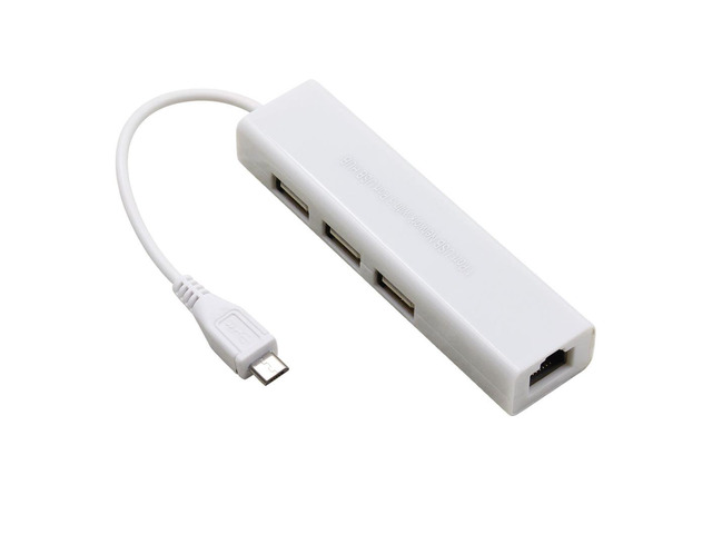Micro USB OTG USB LAN HUB puerto Ethernet RJ45 para Samsung Galaxy S4 S5 nota 3