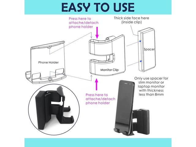 Universal Anti Scratch Portable Bracket Side Mount Accessories For Laptop Mobile Phone Holder Clip On Monitor Non Slip Office
