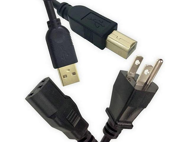 15Ft Long USB Printer Cable AC Power Cord Compatible with for Brother MFC-7860DW MFC-9970CDW MFC-9130CW MFC-9340CDW MFC-L5700DW