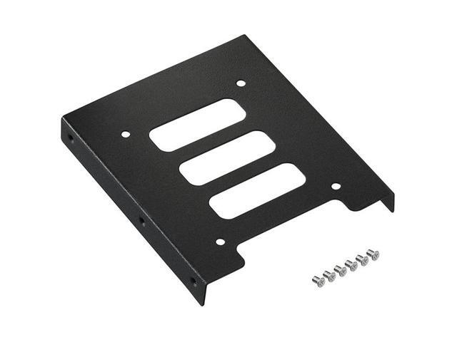 Black Metal 2.5Inch to 3.5Inch SSD Mounting Adapter Bracket Hard Drive Holder SSD Hard Drive Holder