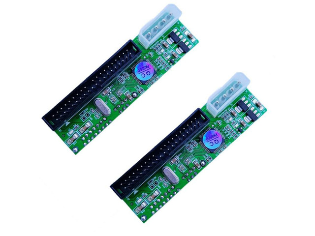 SATA TO PATA IDE Converter Adapter Plug & Play Module Support 7+15 Pin 3.5/2.5 SATA HDD DVD Adapter, 2 Pack