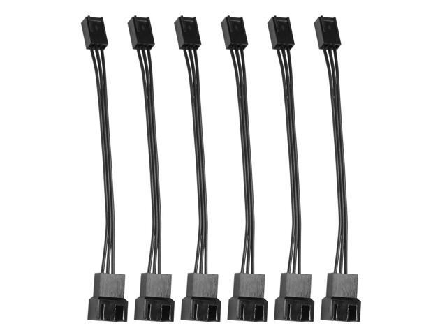 For 6Pcs 4Pin PWM to 3Pin Standard Fan Adapter Cable