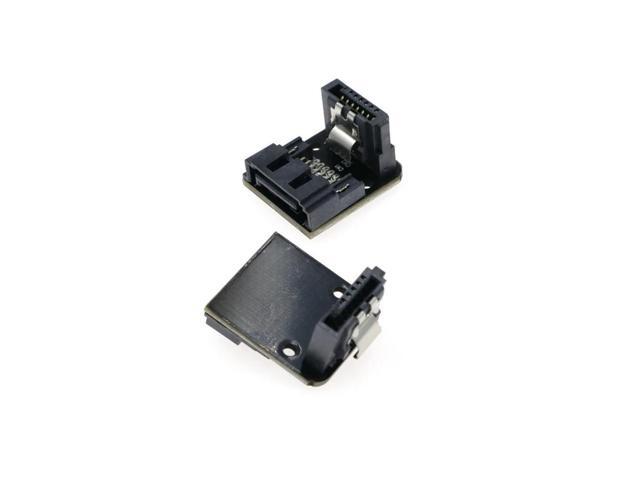 FOR 2Pcs/lot SATA Female to Male Adapter with Lock and 90 Degree Elbow FOR PC Hardware and Motherboard