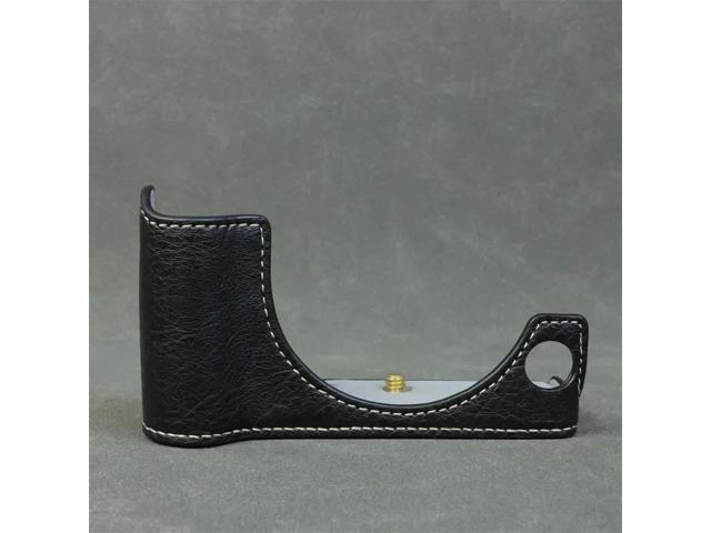 FOR R50V Retro Pu Leather Half Body Case Cover Base Bottom Opening Version R50V Camera Bag