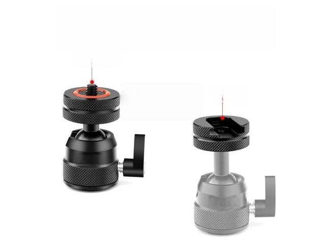 FOR Dual-Adapter Camera Ball Head Tripod Mount Aluminum Alloy Lightweight Rotatable Tripod Head, Cold Shoe & 1/4 Screw Adapter