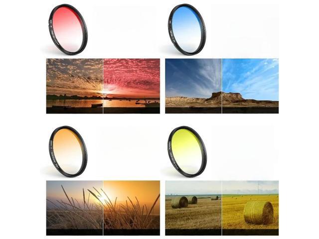 FOR Clip On 67mm Phone ND Filter Kit, Upgraded Lens Clip Cold Shoe Mount/Locking Knob, CPL/ND32/6 Point Star/4 Graduated Color Filte